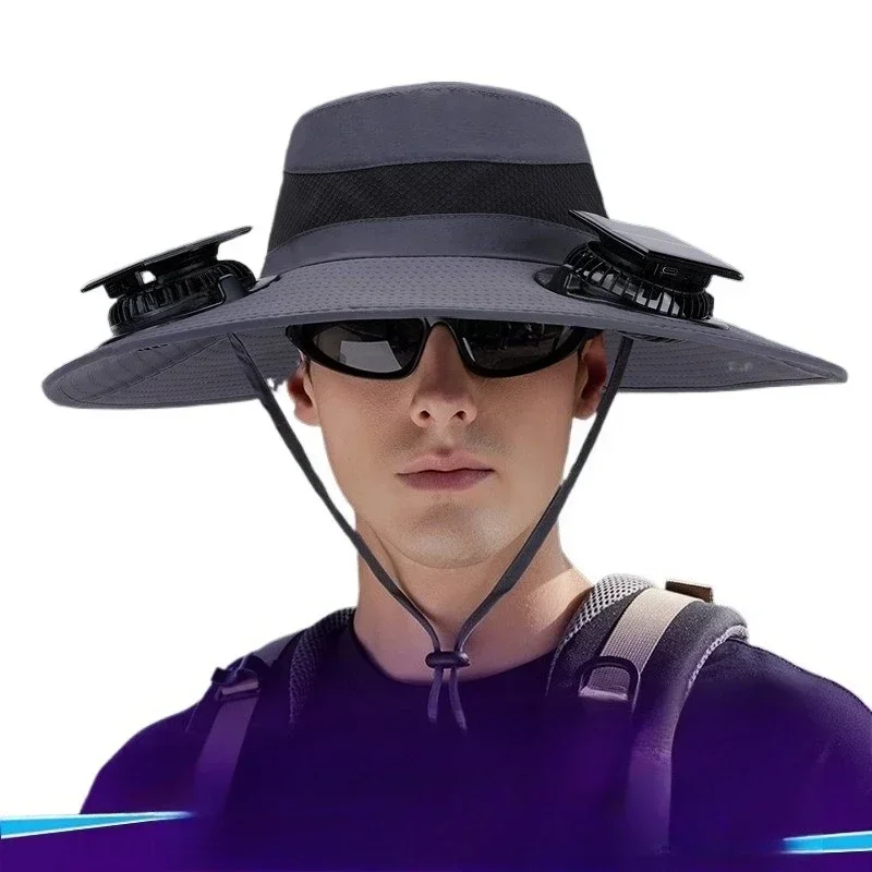 Double Fan Sun Hat For Men Summer Outdoor Fishing Sun Protection Visor Fisherman Hat 12CM Wide Brim Breathable Bucket Hat Male
Double Fan Sun Hat For Men Summer Outdoor Fishing Sun Protection Visor Fisherman Hat 12CM Wide Brim Breathable Bucket Hat Male