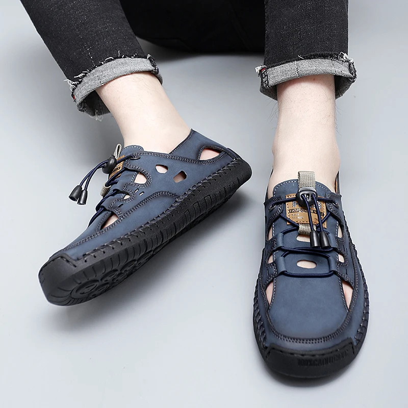 Summer Hot Selling Walking Sandals Soft Sole Hollow Out Breathable Versatile Beach Casual Shoes Lightweight Men Leather Sandals
Summer Hot Selling Walking Sandals Soft Sole Hollow Out Breathable Versatile Beach Casual Shoes Lightweight Men Leather Sandals