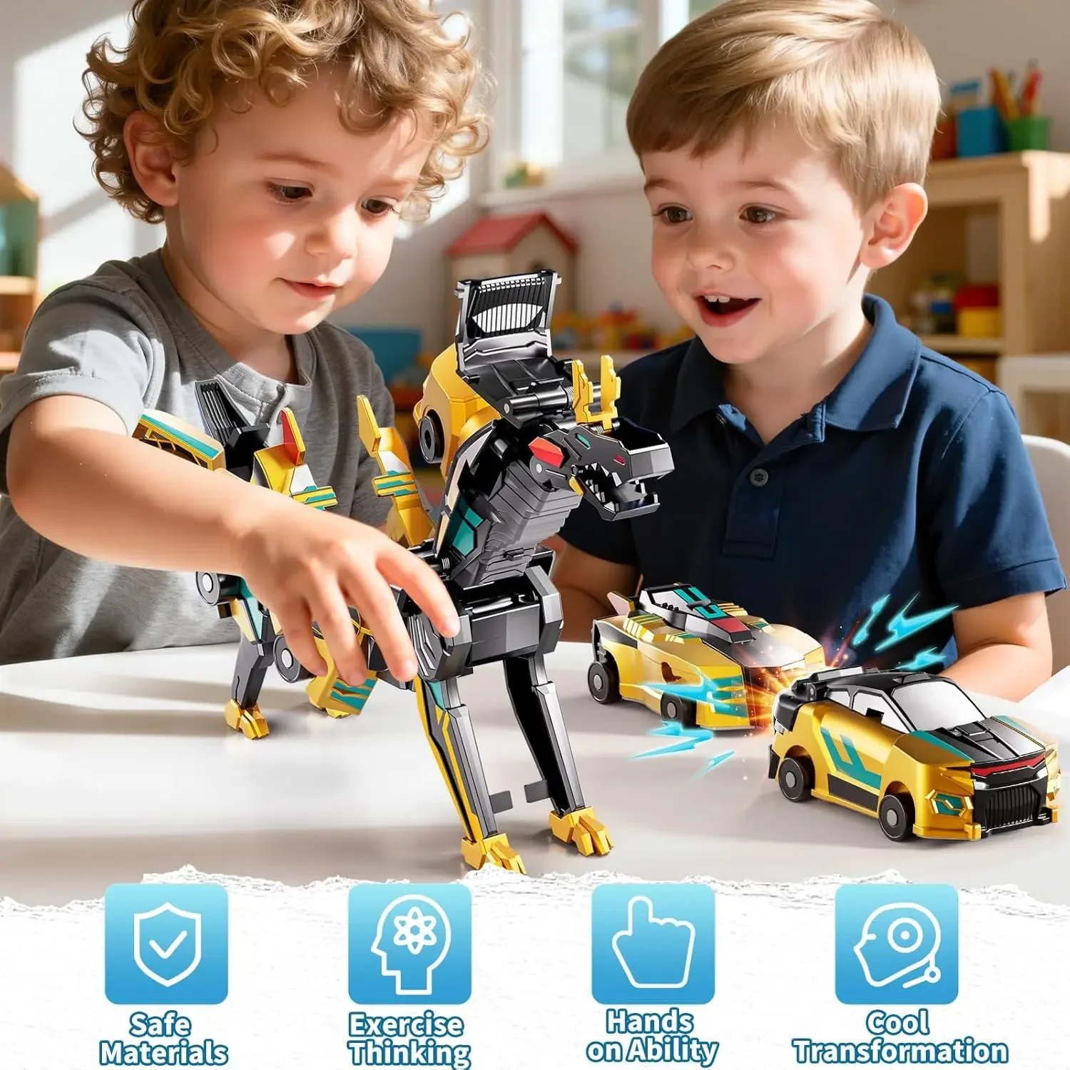 2-in-1 Transforming Unicorn & Dinosaur Car Toy, Magnetic Robot Transformer, Inertial Sliding Racing Car, Collision Fun
2-in-1 Transforming Unicorn & Dinosaur Car Toy, Magnetic Robot Transformer, Inertial Sliding Racing Car, Collision Fun