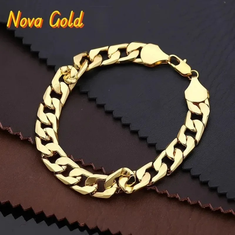 NovaGlod Luxury 24K 9999 Pure Gold real gold Men's and Women's 6mm Necklace Cuban Chain Punk 8mm Flat Snake Bone Chain
NovaGlod Luxury 24K 9999 Pure Gold real gold Men's and Women's 6mm Necklace Cuban Chain Punk 8mm Flat Snake Bone Chain