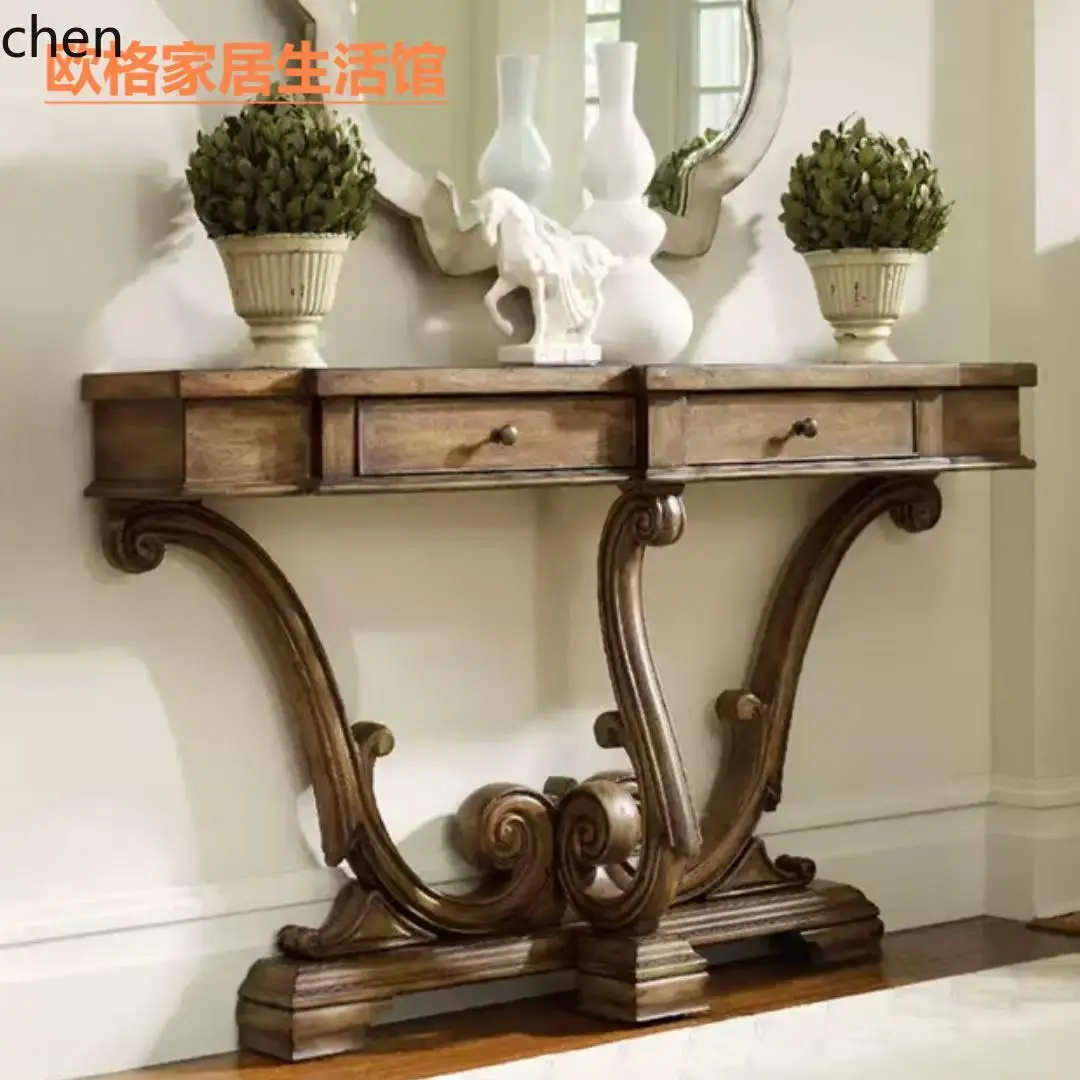 HXL retro solid wood porch table decorative cabinet simple foyer porch engraved partition
HXL retro solid wood porch table decorative cabinet simple foyer porch engraved partition