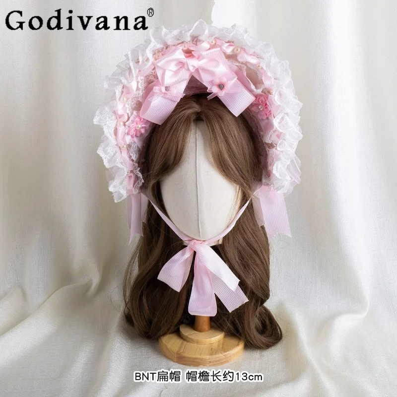 Original Japanese Lolita Pink Bnt for Women Girls Princess Sweet Elegance Bnt Bow Lace Stitching Headband Hair Accessories 2026
Original Japanese Lolita Pink Bnt for Women Girls Princess Sweet Elegance Bnt Bow Lace Stitching Headband Hair Accessories 2026