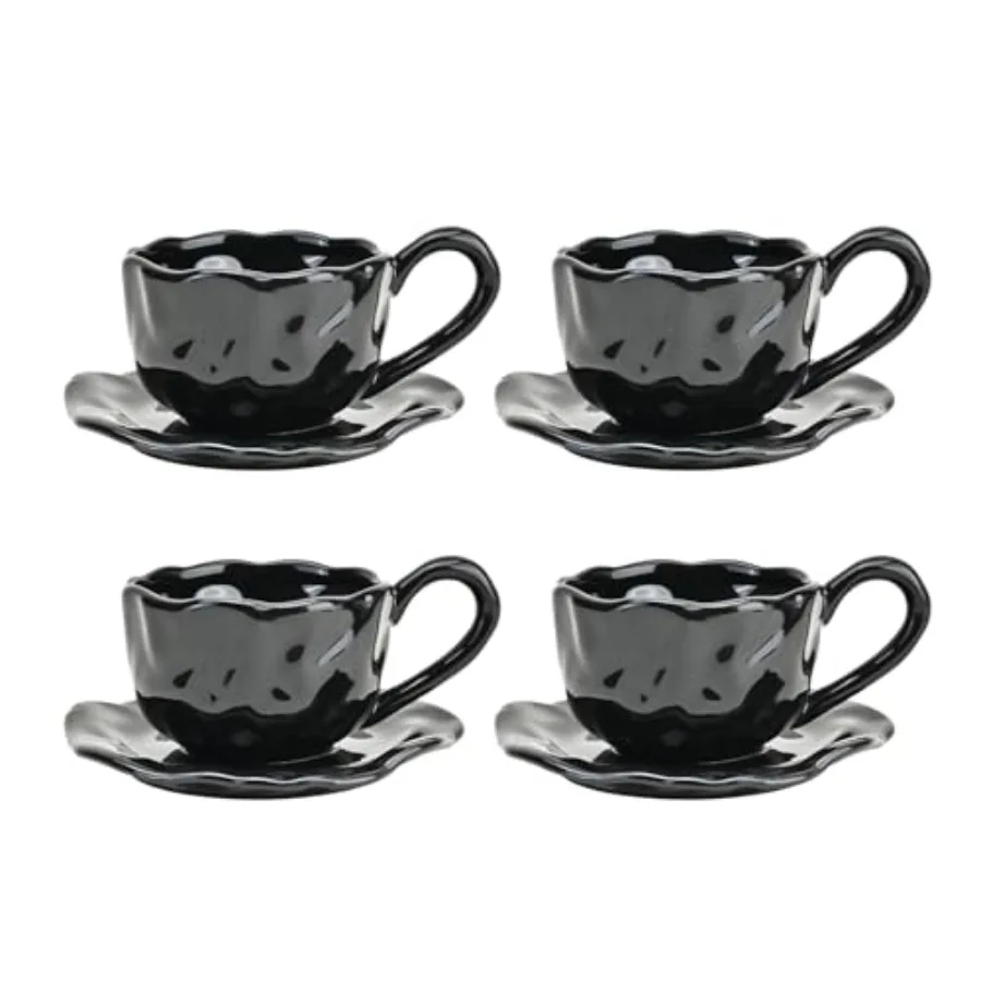 Ceramic Espresso Cups with Saucers 6 oz, Coffe Cups for Cappuccino, Latte, Tea with Saucers of Flods
Ceramic Espresso Cups with Saucers 6 oz, Coffe Cups for Cappuccino, Latte, Tea with Saucers of Flods