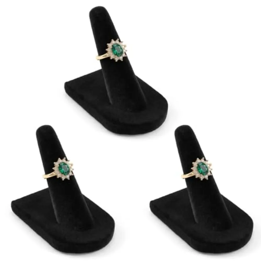 3pcs Ring Display Black Velvet Ring Holder Display for Jewelry Stand Single Jewelry Displays Stands Rings Organizer for Rings S
3pcs Ring Display Black Velvet Ring Holder Display for Jewelry Stand Single Jewelry Displays Stands Rings Organizer for Rings S