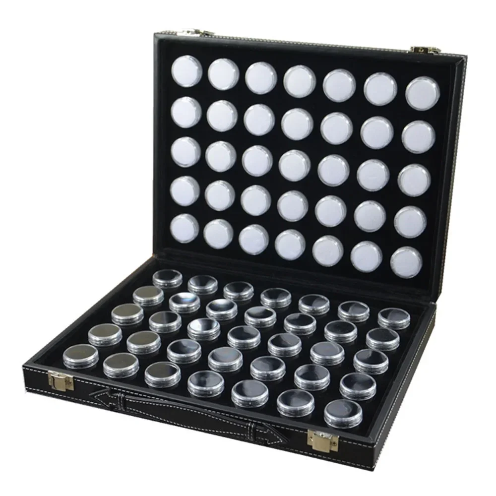 Transparent Gemstone Storage Box PU Leather Gems Carry Bag Loose Diamond Beads Piercing Jewelry Organizer Box Round Stone Box
Transparent Gemstone Storage Box PU Leather Gems Carry Bag Loose Diamond Beads Piercing Jewelry Organizer Box Round Stone Box