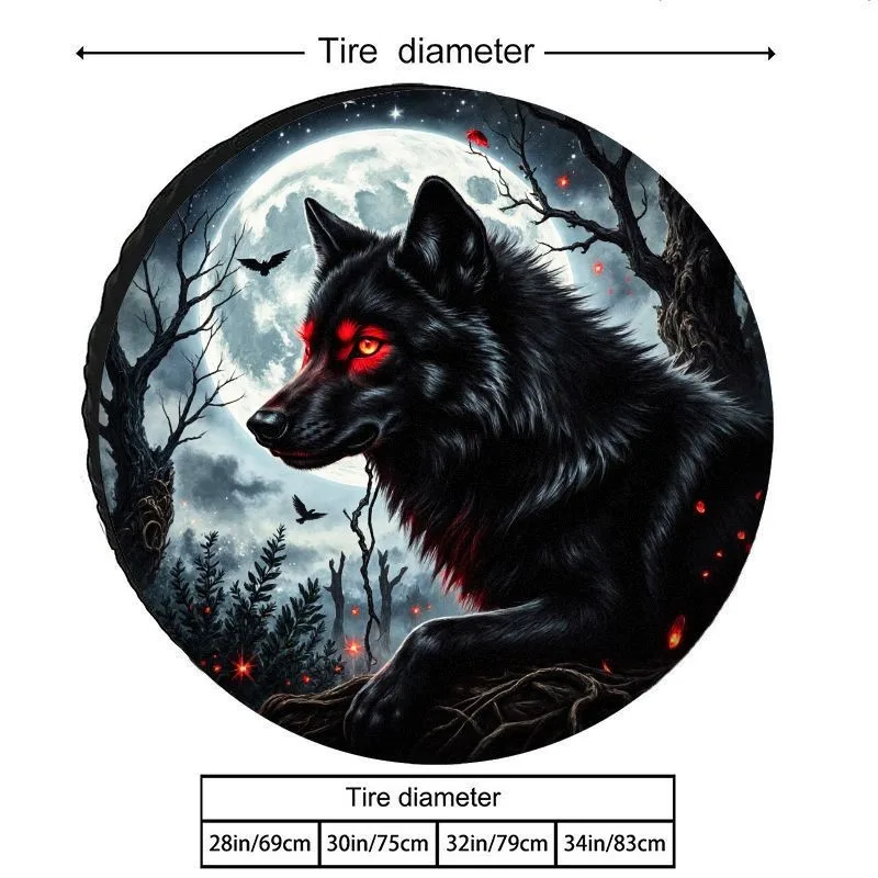 Red Eyed Black Wolf Spare Tire Cover King Full Moon Night Graphic Polyester Protector
Red Eyed Black Wolf Spare Tire Cover King Full Moon Night Graphic Polyester Protector