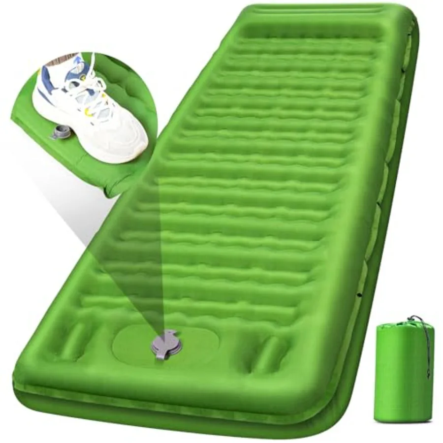 Camping Sleeping Pad Extra Thick 5 Inch Camping Mat with Pillow Built-in Feet Pump Inflatable Sleeping Pads Compact for Camping
Camping Sleeping Pad Extra Thick 5 Inch Camping Mat with Pillow Built-in Feet Pump Inflatable Sleeping Pads Compact for Camping