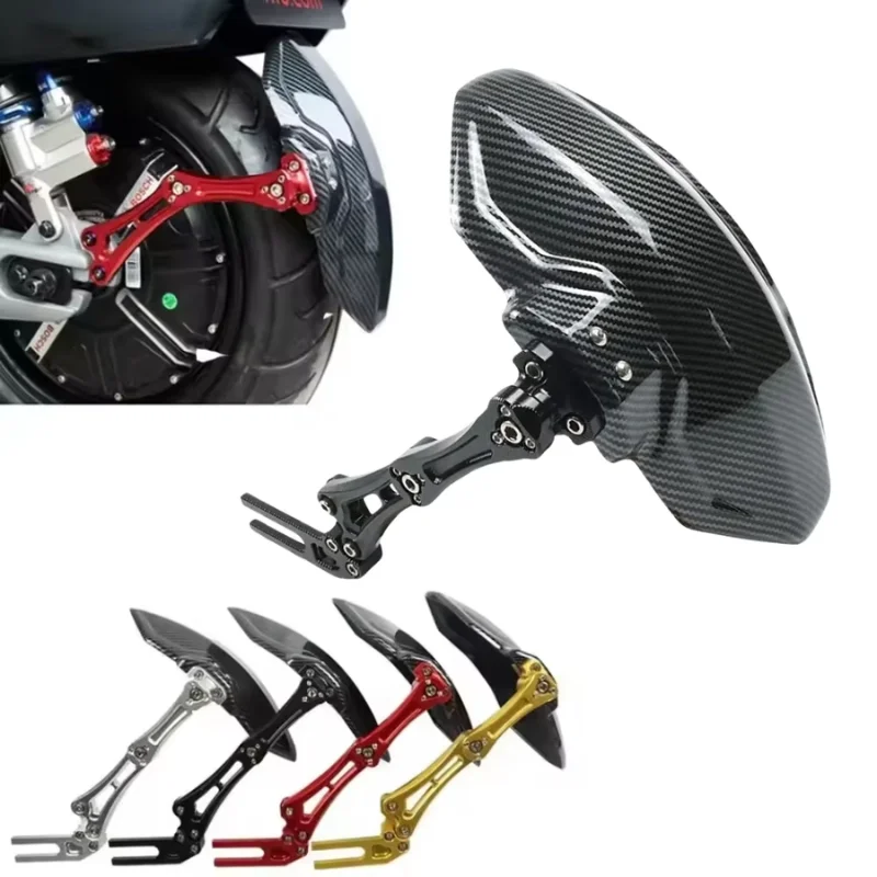 Universal Motorcycle & Electric Bicycle Rear Fender Bracket: 10" Tire Compatible, 360° Rotatable & Adjustable Aluminum Wing 
Universal Motorcycle & Electric Bicycle Rear Fender Bracket: 10" Tire Compatible, 360° Rotatable & Adjustable Aluminum Wing