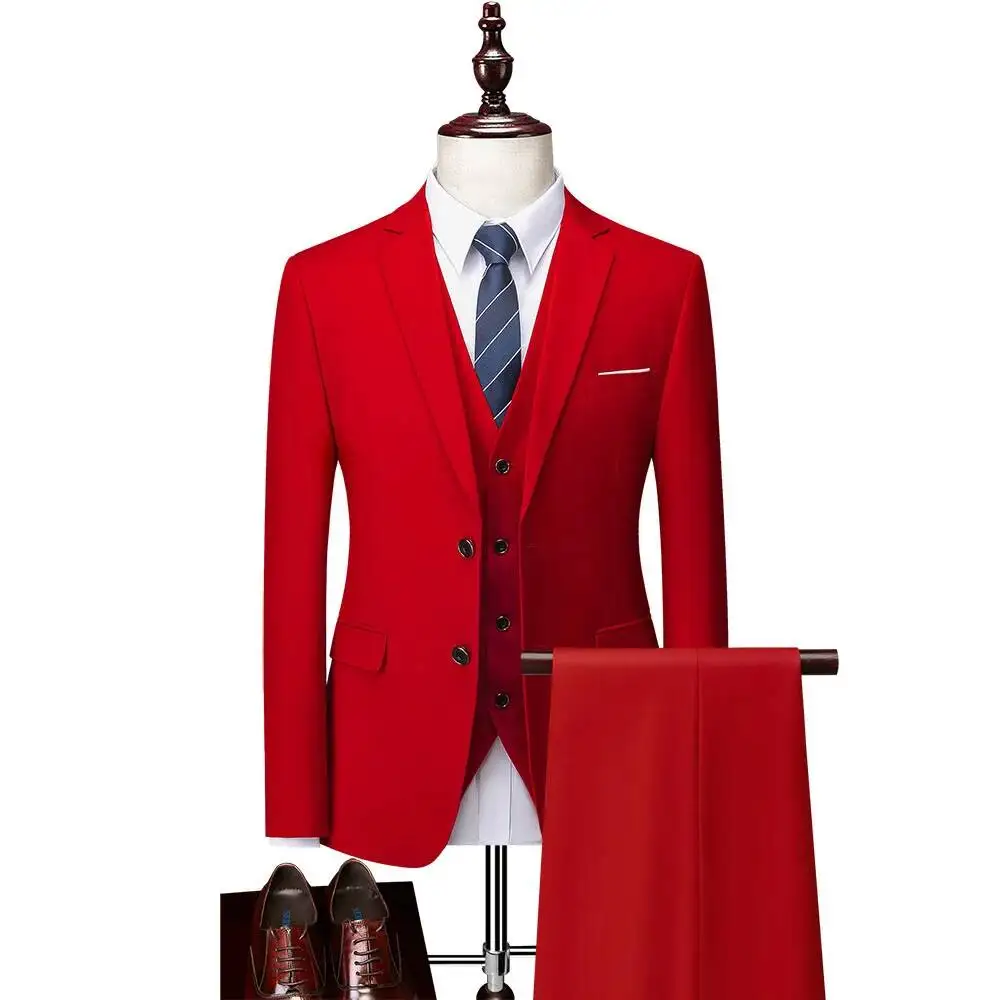 With Suit Set Men's 3-piece Double Buttons, Men's Groom's Business Casual Suit Set With Three Pieces
With Suit Set Men's 3-piece Double Buttons, Men's Groom's Business Casual Suit Set With Three Pieces