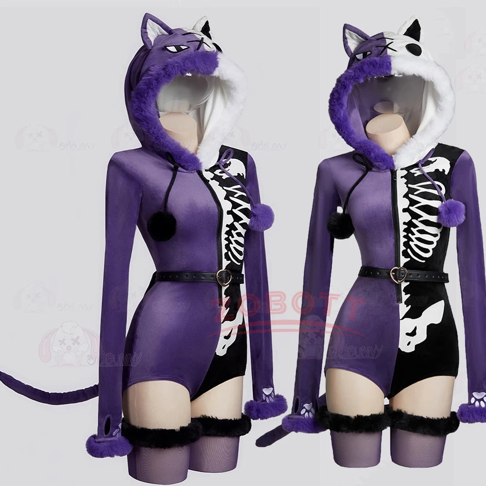Panty & Stocking White Purple Cat Cosplay Costume Plush Clothes Outfit Animal Cute Downy Jumpsuits For Hallowmas Party
Panty & Stocking White Purple Cat Cosplay Costume Plush Clothes Outfit Animal Cute Downy Jumpsuits For Hallowmas Party