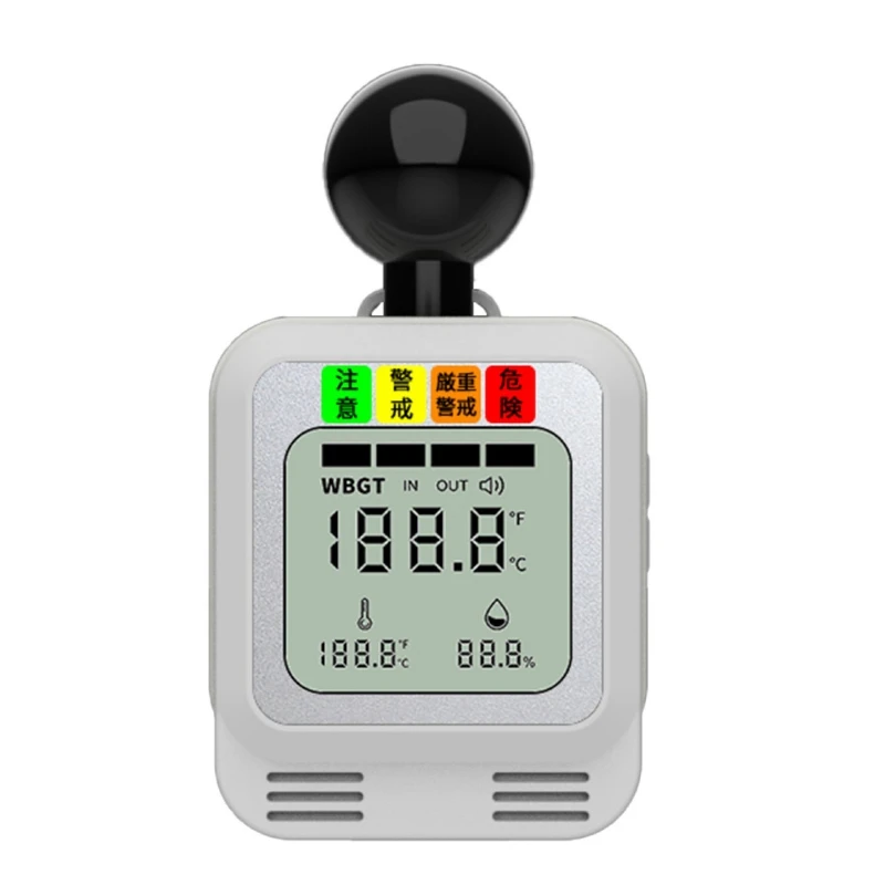 WBGT Thermometer Heat Index Instrument Black Ball Heat Stress Monitor Outdoor Operation Heat Stress Prevention Detection
WBGT Thermometer Heat Index Instrument Black Ball Heat Stress Monitor Outdoor Operation Heat Stress Prevention Detection