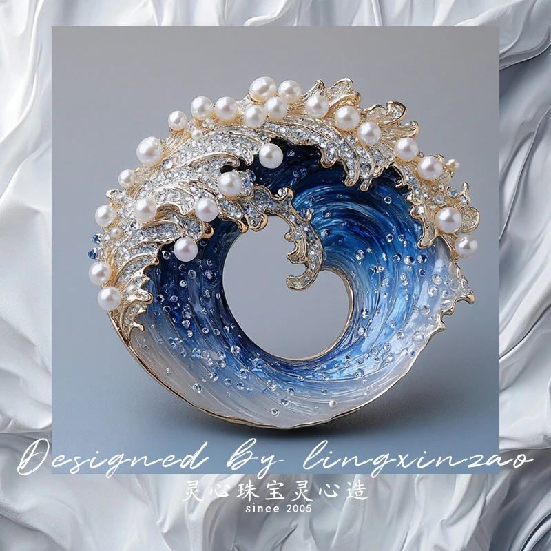 Luxury Gold Wave Brooch Women Delicate High Quality Copper Freshwater Pearl Brooches Designer Pin Brooch Jewelry Gifts for Girls 
Luxury Gold Wave Brooch Women Delicate High Quality Copper Freshwater Pearl Brooches Designer Pin Brooch Jewelry Gifts for Girls