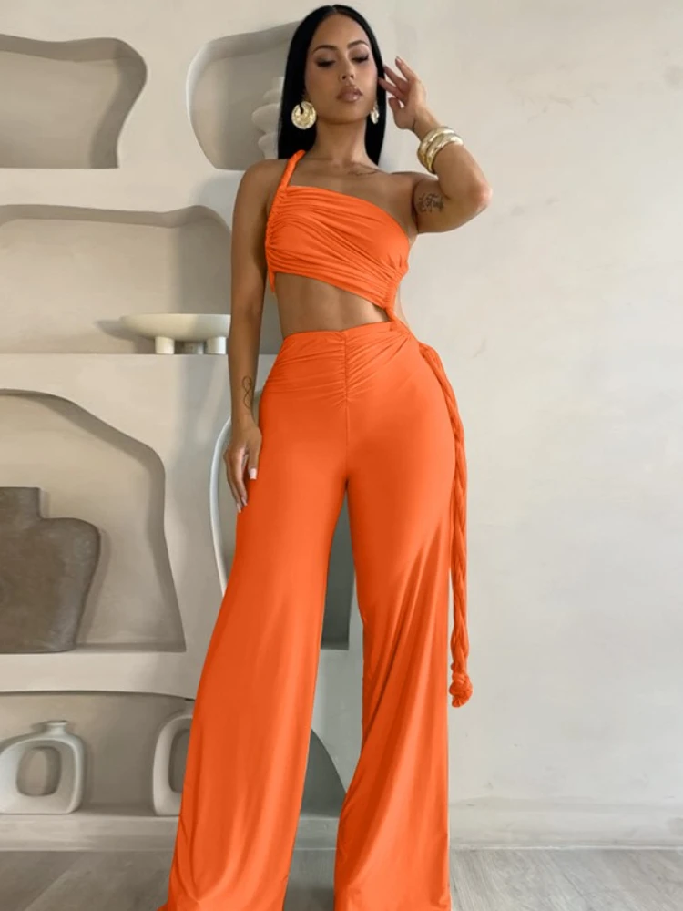 FDYOUI Women Sexy Hollow Out Asymmetrical Jumpsuits 20025 Summer Lady Diagonal Collar Backless Bandage Wide Leg Pants Overalls
FDYOUI Women Sexy Hollow Out Asymmetrical Jumpsuits 20025 Summer Lady Diagonal Collar Backless Bandage Wide Leg Pants Overalls