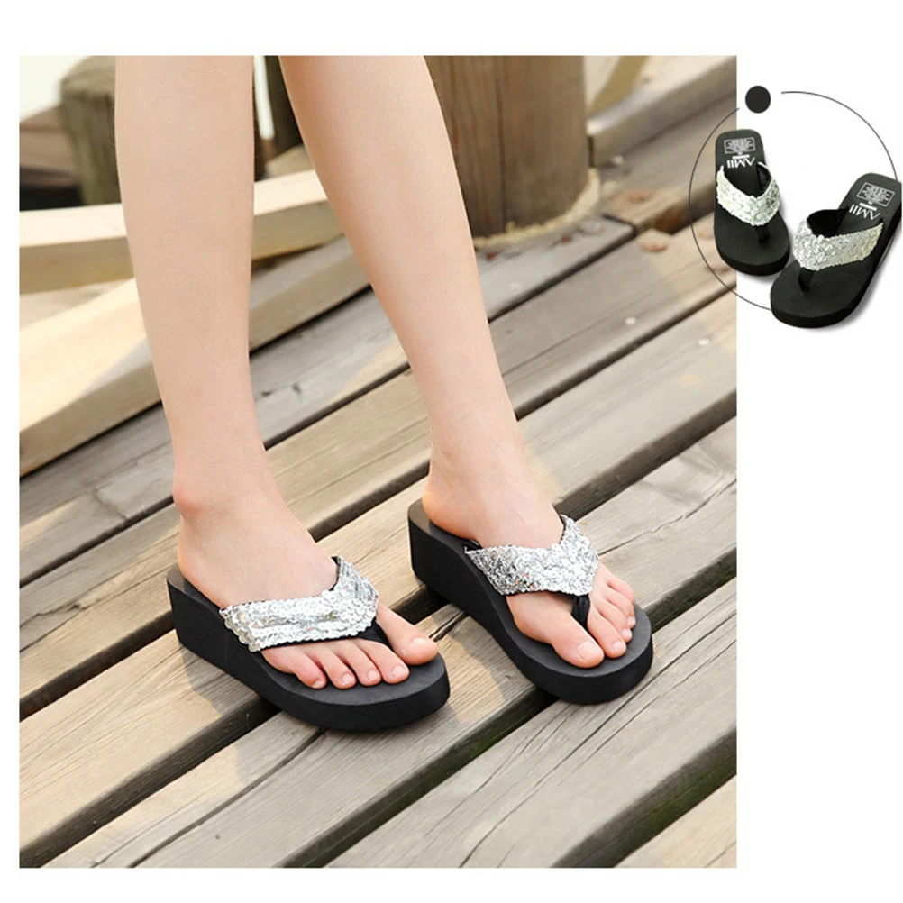 Large Size Wedge Platform Sandals Women Eva Slipper Non-Slip Sequined Summer Casual Plataforma Mujer Chunky Sole
Large Size Wedge Platform Sandals Women Eva Slipper Non-Slip Sequined Summer Casual Plataforma Mujer Chunky Sole