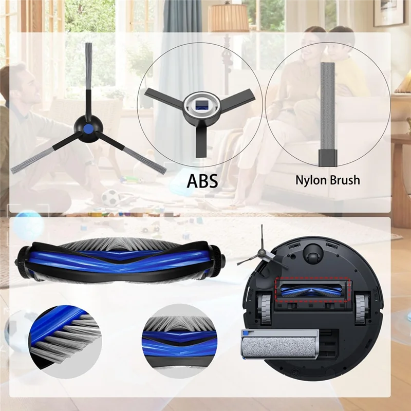 B53C для ECOVACS DEEBOT X8 PRO OMNI, запасные части для пылесоса, основная боковая щетка, фильтр Hepa, мешки для швабры
B53C для ECOVACS DEEBOT X8 PRO OMNI, запасные части для пылесоса, основная боковая щетка, фильтр Hepa, мешки для швабры