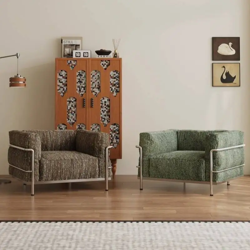 Metal Art Luxury Living Room Chairs Classic Nordic Bauhaus Modern Lazy Chair Arm Reading Designer Sillas De Sala Home Furniture
Metal Art Luxury Living Room Chairs Classic Nordic Bauhaus Modern Lazy Chair Arm Reading Designer Sillas De Sala Home Furniture