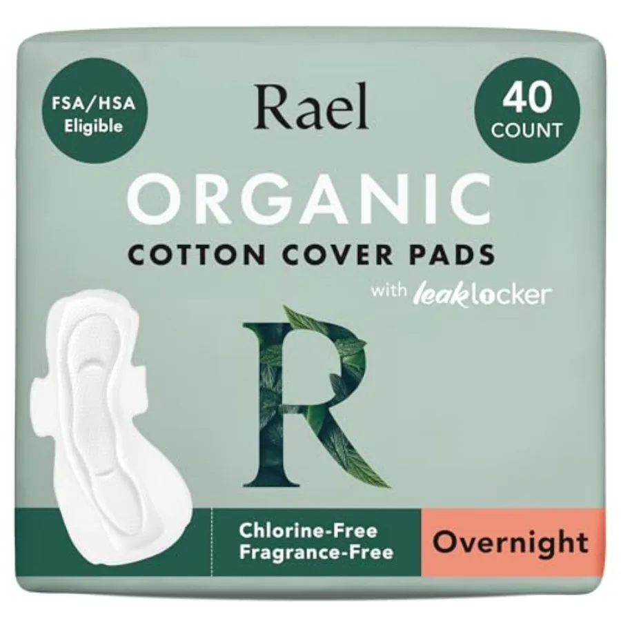 Pads for Women, Organic Cotton Cover - Period Pads with Wings, Feminine Care, Sanitary Napkins, Heavy Absorbency, Unscented, Ul
Pads for Women, Organic Cotton Cover - Period Pads with Wings, Feminine Care, Sanitary Napkins, Heavy Absorbency, Unscented, Ul