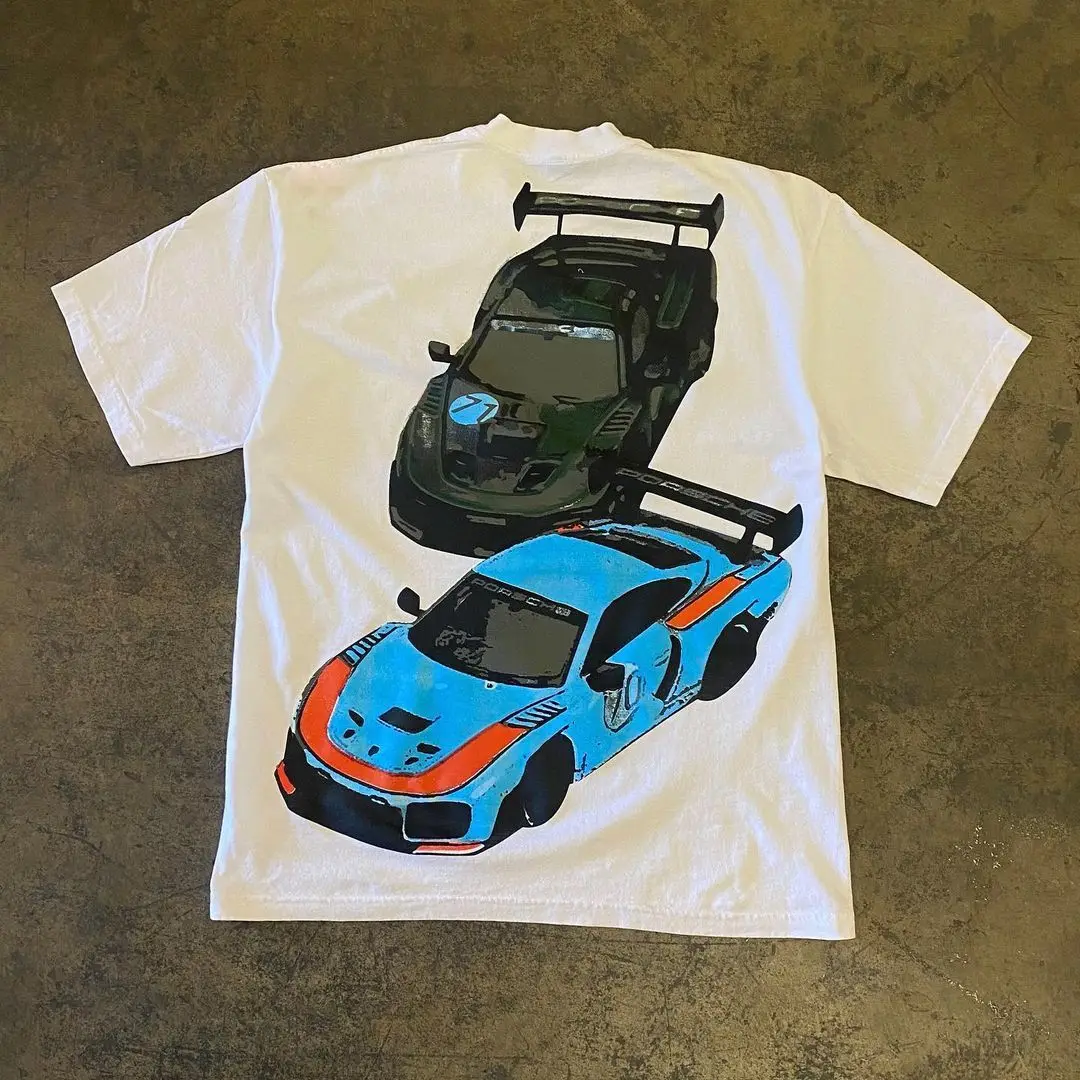 Винтажная футболка с короткими рукавами Racing Cars American Street Hip Hop Racing 2025 года, мужская и женская свободная футболка, тренд
Винтажная футболка с короткими рукавами Racing Cars American Street Hip Hop Racing 2025 года, мужская и женская свободная футболка, тренд