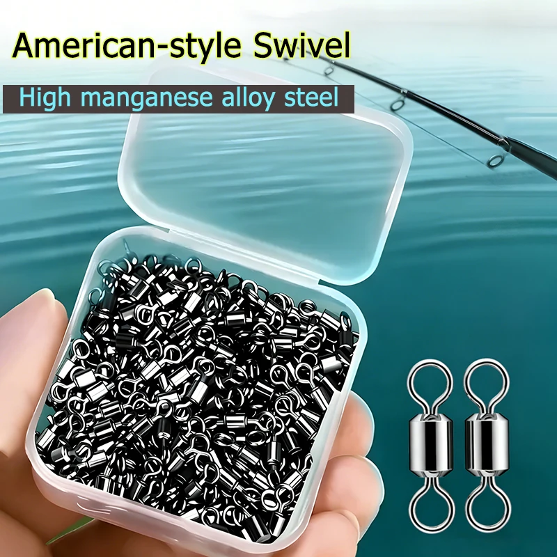 20~100PCS American-style Swivel Fishing Swivels High Manganese Alloy Steel Fishing Tackle Saltwater Freshwater Fishing Connector
20~100PCS American-style Swivel Fishing Swivels High Manganese Alloy Steel Fishing Tackle Saltwater Freshwater Fishing Connector