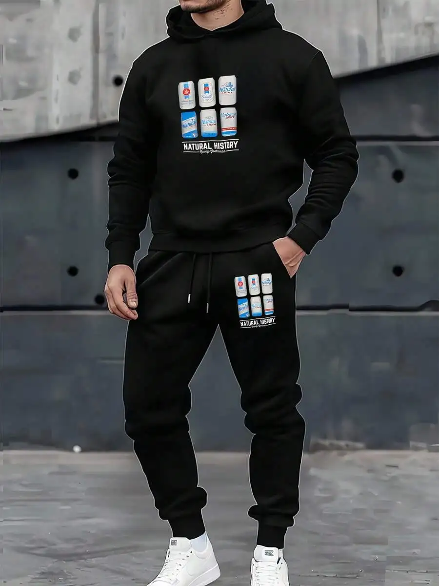 Men Black Hoodie And Sweatpants Set Urban Street Style Casual Tracksuit
Men Black Hoodie And Sweatpants Set Urban Street Style Casual Tracksuit
