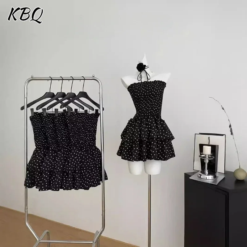 KBQ Sweet and Sexy Dot Backless Temperament Dress For Women Strapless Sleeveless High Waist Elegant A Line Dress Female Fashion
KBQ Sweet and Sexy Dot Backless Temperament Dress For Women Strapless Sleeveless High Waist Elegant A Line Dress Female Fashion