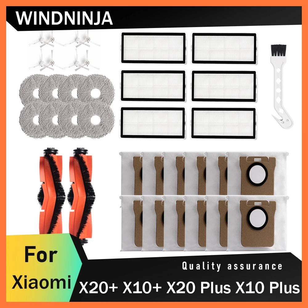 Spare Accessories For Xiaomi Robot Vacuum X20+ X10+ X20 Plus X10 Plus Cleaner Parts Roller Main Side Brush Filter Mop Dust Bag
Spare Accessories For Xiaomi Robot Vacuum X20+ X10+ X20 Plus X10 Plus Cleaner Parts Roller Main Side Brush Filter Mop Dust Bag