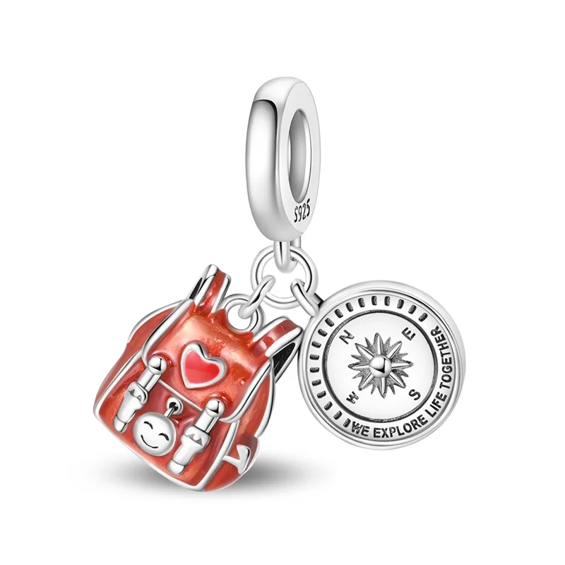 New 925 Sterling Silver 2Pcs Backpack Charms Bead Fit 3mm Original Bracelet DIY Women Birthday Party Jewelry Gift
New 925 Sterling Silver 2Pcs Backpack Charms Bead Fit 3mm Original Bracelet DIY Women Birthday Party Jewelry Gift