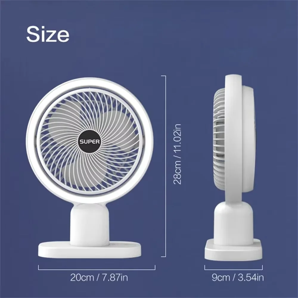 Светодиодный настольный вентилятор с 3 режимами ветра, естественный сильный бриз, бесступенчатое затемнение 120 ° Вращающийся USB-аккумулятор для домашней спальни (без освещения)
Светодиодный настольный вентилятор с 3 режимами ветра, естественный сильный бриз, бесступенчатое затемнение 120 ° Вращающийся USB-аккумулятор для домашней спальни (без освещения)