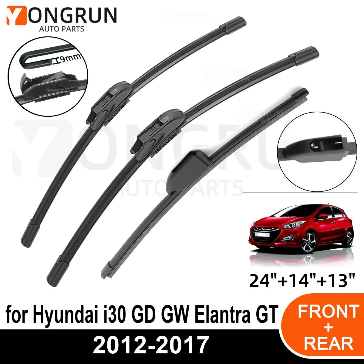 Автомобильный стеклоочиститель для Hyundai i30 GD GW Elantra GT 2012-2017, 3 шт., Щетка стеклоочистителя переднего и заднего стекла, резиновые аксессуары
Автомобильный стеклоочиститель для Hyundai i30 GD GW Elantra GT 2012-2017, 3 шт., Щетка стеклоочистителя переднего и заднего стекла, резиновые аксессуары