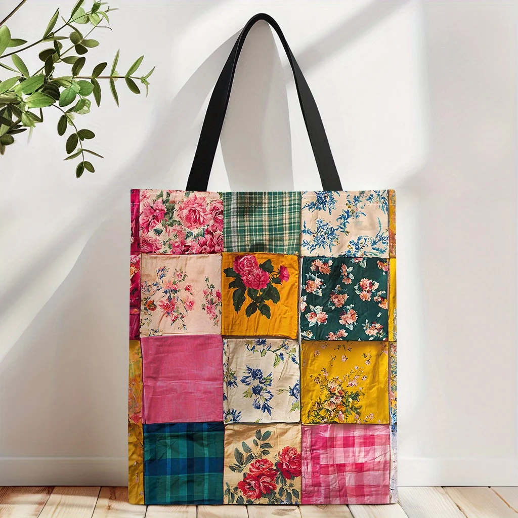 Vintage Canvas Tote Bag - Retro Geometric Pattern, Imitation Fabric Effect,Perfect for Shopping, Vacation, and Everyday Use
Vintage Canvas Tote Bag - Retro Geometric Pattern, Imitation Fabric Effect,Perfect for Shopping, Vacation, and Everyday Use