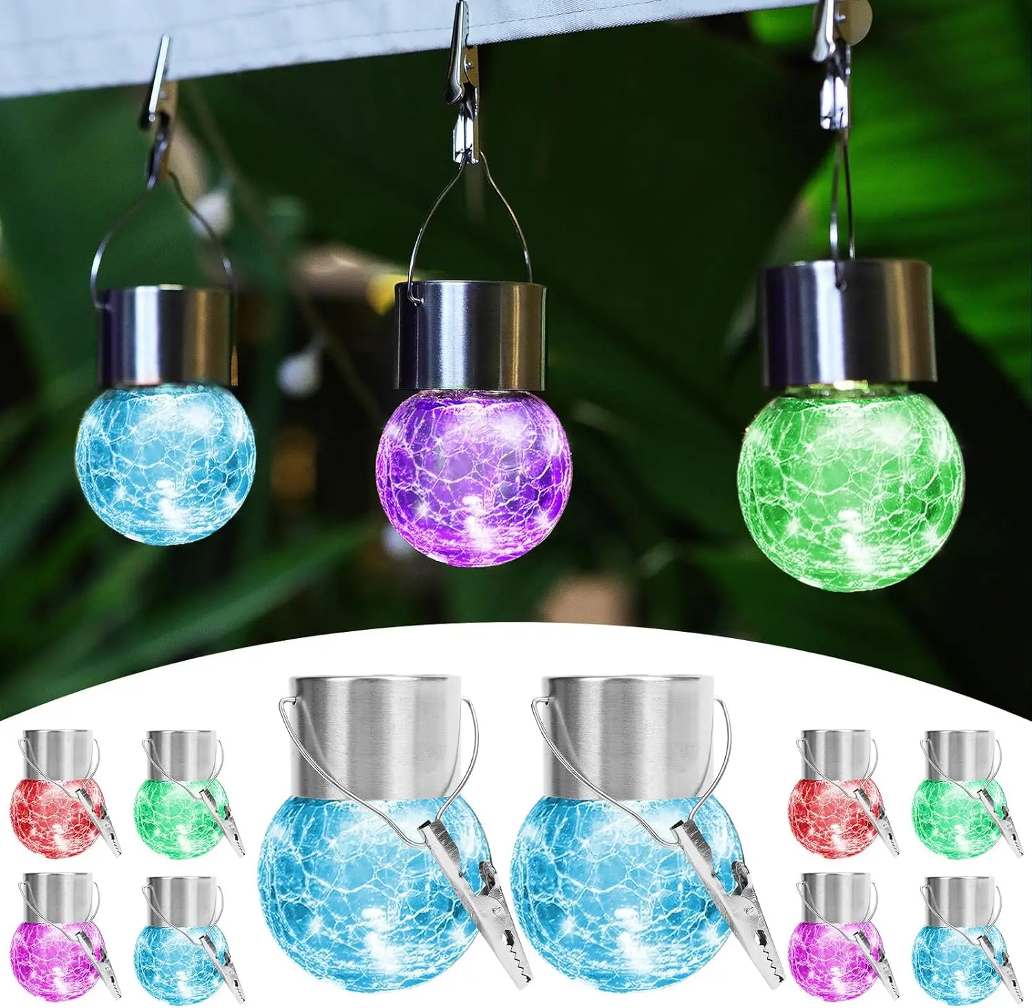 LED Hanging Solar Lights Outdoor Waterproof LED Landscape Lighting with Handle Clipfor Garden Yard Patio Fence Tree Decor Lights
LED Hanging Solar Lights Outdoor Waterproof LED Landscape Lighting with Handle Clipfor Garden Yard Patio Fence Tree Decor Lights