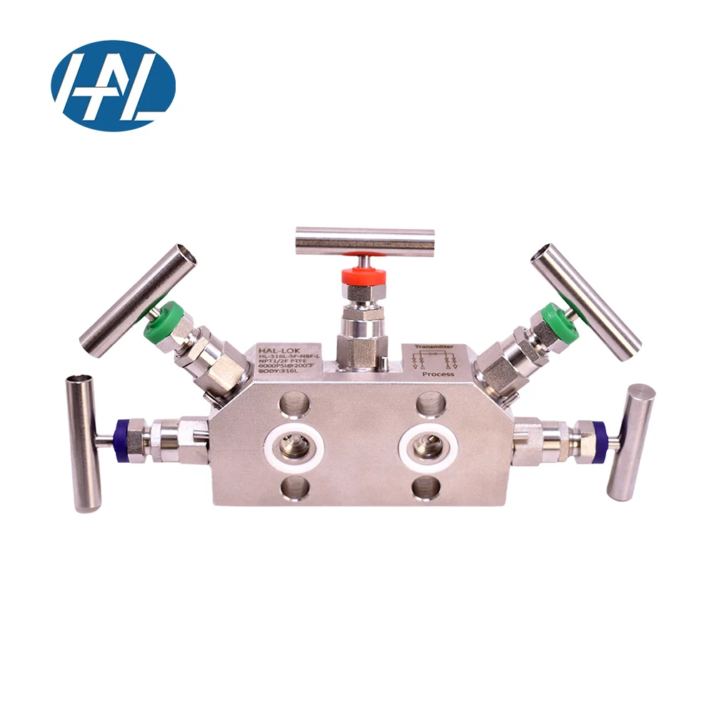 316 Stainless Steel 5 Way Manifold SS316 Coplanar Instrument 5 Valve Manifold for Pressure Transmittes
316 Stainless Steel 5 Way Manifold SS316 Coplanar Instrument 5 Valve Manifold for Pressure Transmittes