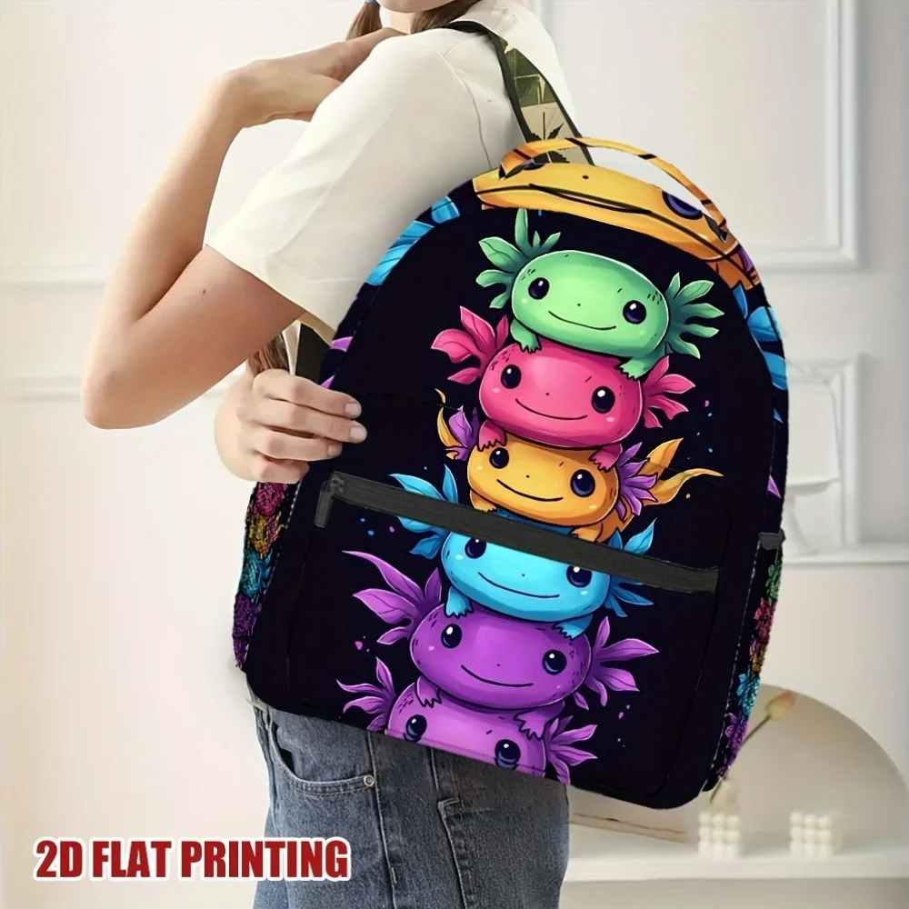Красочный рюкзак Аксолотль для подростков-подростков, регулируемые лямки, легкий, прочный, на молнии, яркий мультяшный дизайн
Красочный рюкзак Аксолотль для подростков-подростков, регулируемые лямки, легкий, прочный, на молнии, яркий мультяшный дизайн