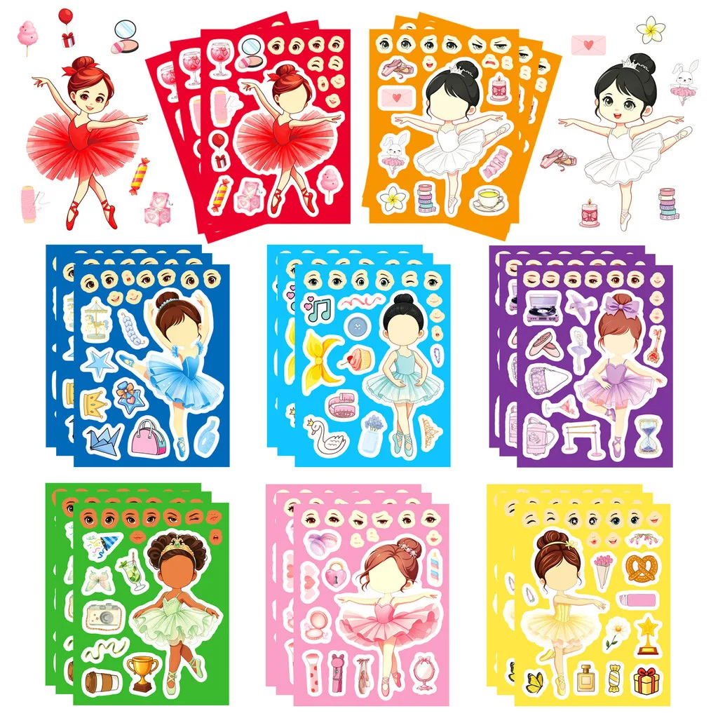 8 Sheets Ballet Girl Make Face Stickers Graffiti Face Changing Waterproof Decals Educational DIY Game Decor AnimeWorlds Store
8 Sheets Ballet Girl Make Face Stickers Graffiti Face Changing Waterproof Decals Educational DIY Game Decor AnimeWorlds Store