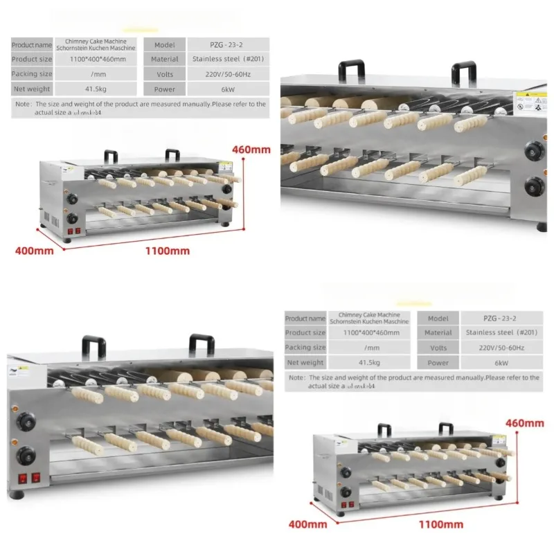 220V 110V Chimney Cake Oven Roll Grill Machine Stainless Steel Bread Roll Ice Cream Cone Kurtos Kalacs Waffle Maker
220V 110V Chimney Cake Oven Roll Grill Machine Stainless Steel Bread Roll Ice Cream Cone Kurtos Kalacs Waffle Maker
