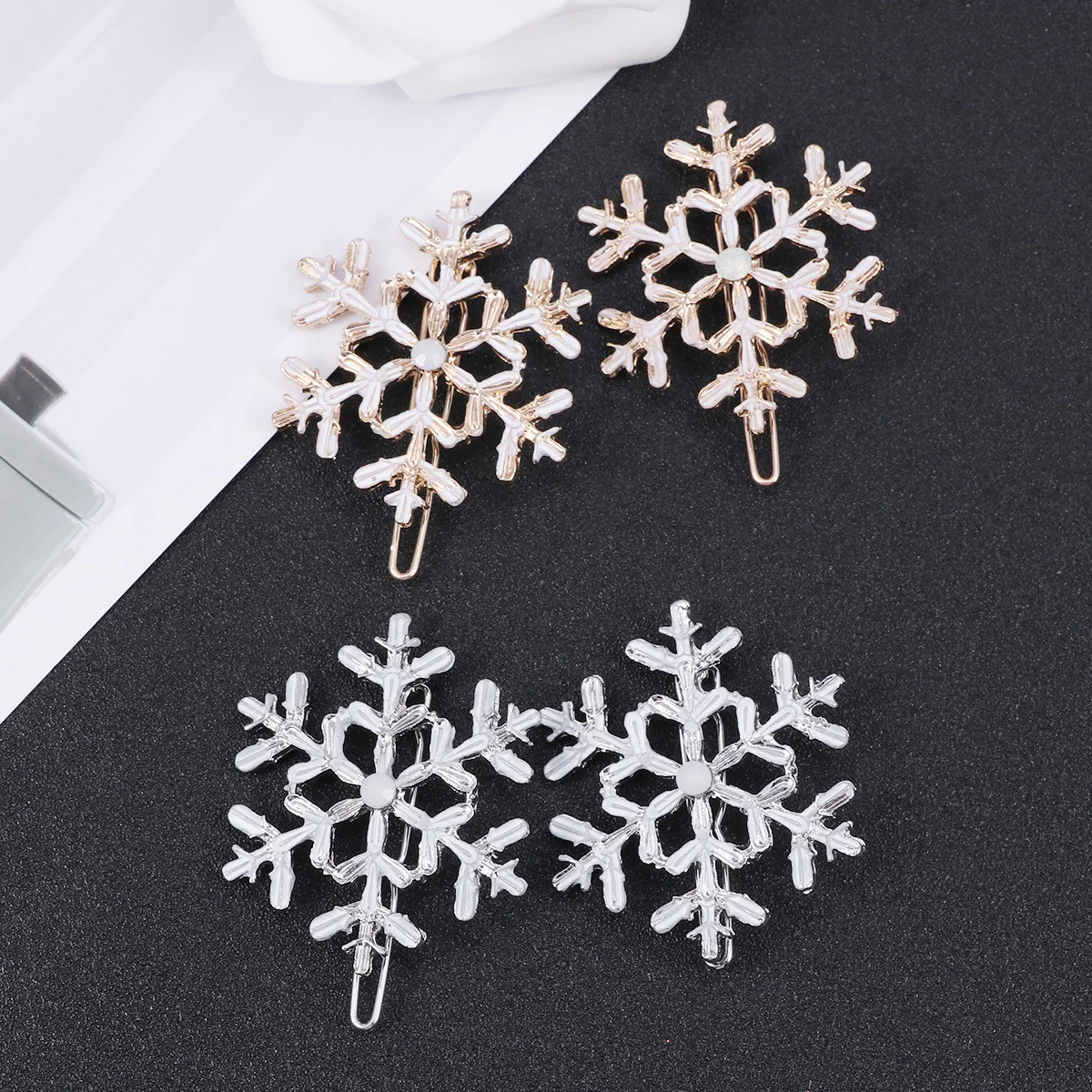 4 шт., большие заколки для волос в виде снежинок, блестящие заколки для волос из сплава для женщин, повседневная одежда, маскарад, косплей, подарок, золото, серебро
4 шт., большие заколки для волос в виде снежинок, блестящие заколки для волос из сплава для женщин, повседневная одежда, маскарад, косплей, подарок, золото, серебро