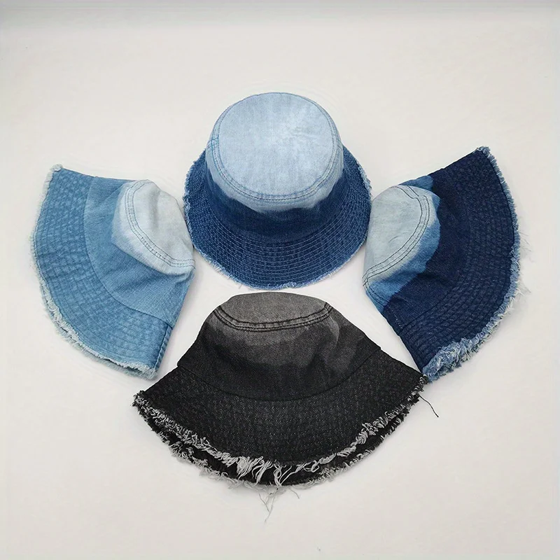 Oversized Brim Bucket Hat Women's Tie-Dye Denim Vintage Washed Rough Edge Visor Cap for Summer Korean Japanese Face Slimming
Oversized Brim Bucket Hat Women's Tie-Dye Denim Vintage Washed Rough Edge Visor Cap for Summer Korean Japanese Face Slimming