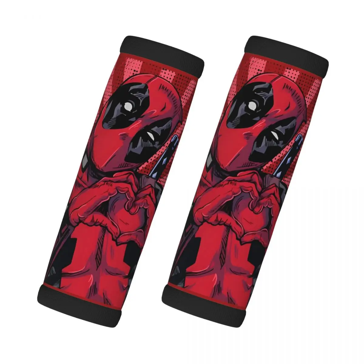 Custom Deadpool Heart Luggage Handles Wrap Grips 2 Pcs Handle Grip For Travel Bag Luggage Suitcase Airplane Comfortable
Custom Deadpool Heart Luggage Handles Wrap Grips 2 Pcs Handle Grip For Travel Bag Luggage Suitcase Airplane Comfortable