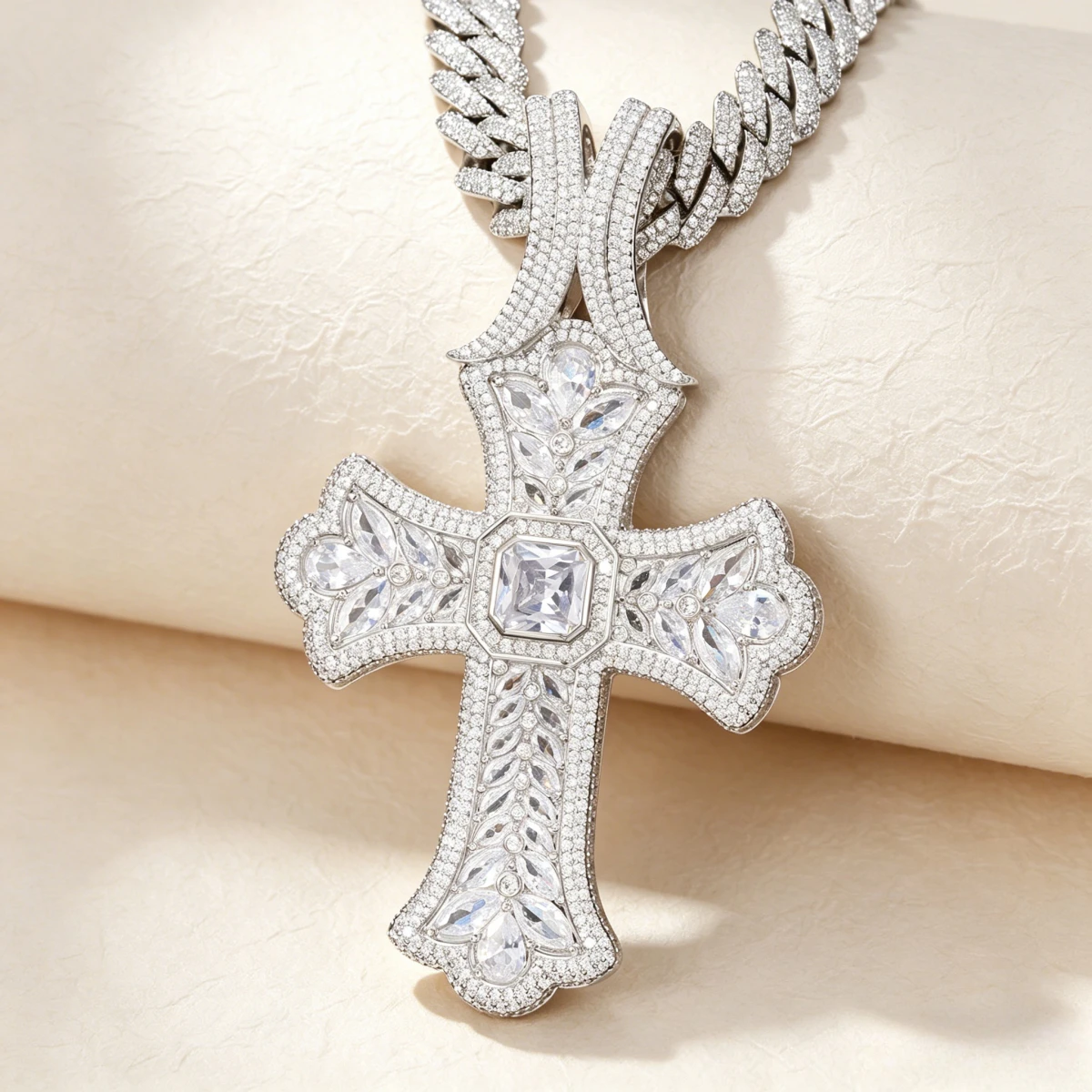 Iced Out Cross Pendant Necklace Full Paved Cubic Zirconia Hip Hop Religious Jewelry Unisex Men Women
Iced Out Cross Pendant Necklace Full Paved Cubic Zirconia Hip Hop Religious Jewelry Unisex Men Women