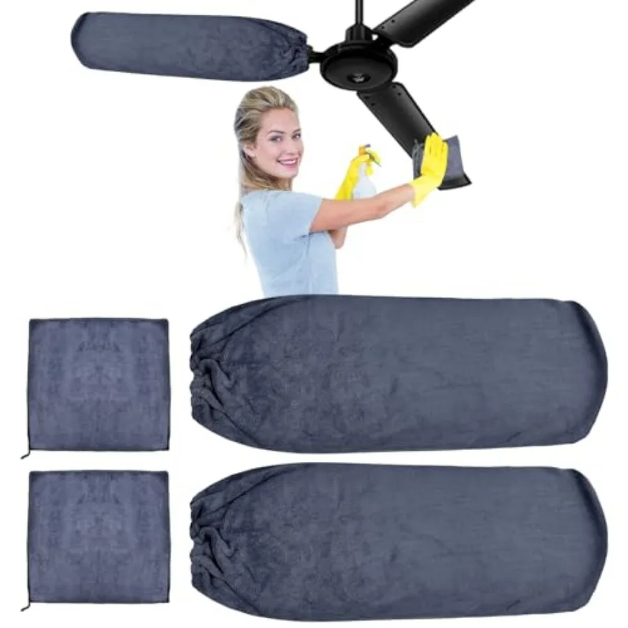 4 PCS Ceiling Fan Duster Kits, 100% Microfibre Fan Blade Cleaner for high Ceiling Fan Blades.Machine Washable and Reusable, Inc
4 PCS Ceiling Fan Duster Kits, 100% Microfibre Fan Blade Cleaner for high Ceiling Fan Blades.Machine Washable and Reusable, Inc