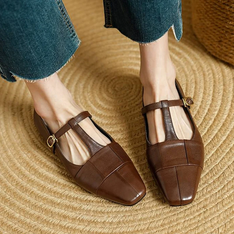 INS Brand Women Ballet Flats Shoes T-Strap Mary Jane Shoes Women Flats Shoes Real Leather Woman Wedding Low Heel Shoes SU24
INS Brand Women Ballet Flats Shoes T-Strap Mary Jane Shoes Women Flats Shoes Real Leather Woman Wedding Low Heel Shoes SU24