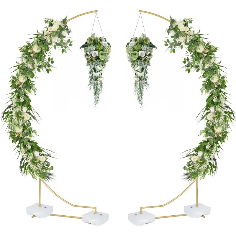 2pcs Curved Gold Metal Wedding Arch Backdrop Stand, 8.2ft Balloon Arch Stand, Event Decoration for Wedding Ceremony,
2pcs Curved Gold Metal Wedding Arch Backdrop Stand, 8.2ft Balloon Arch Stand, Event Decoration for Wedding Ceremony,