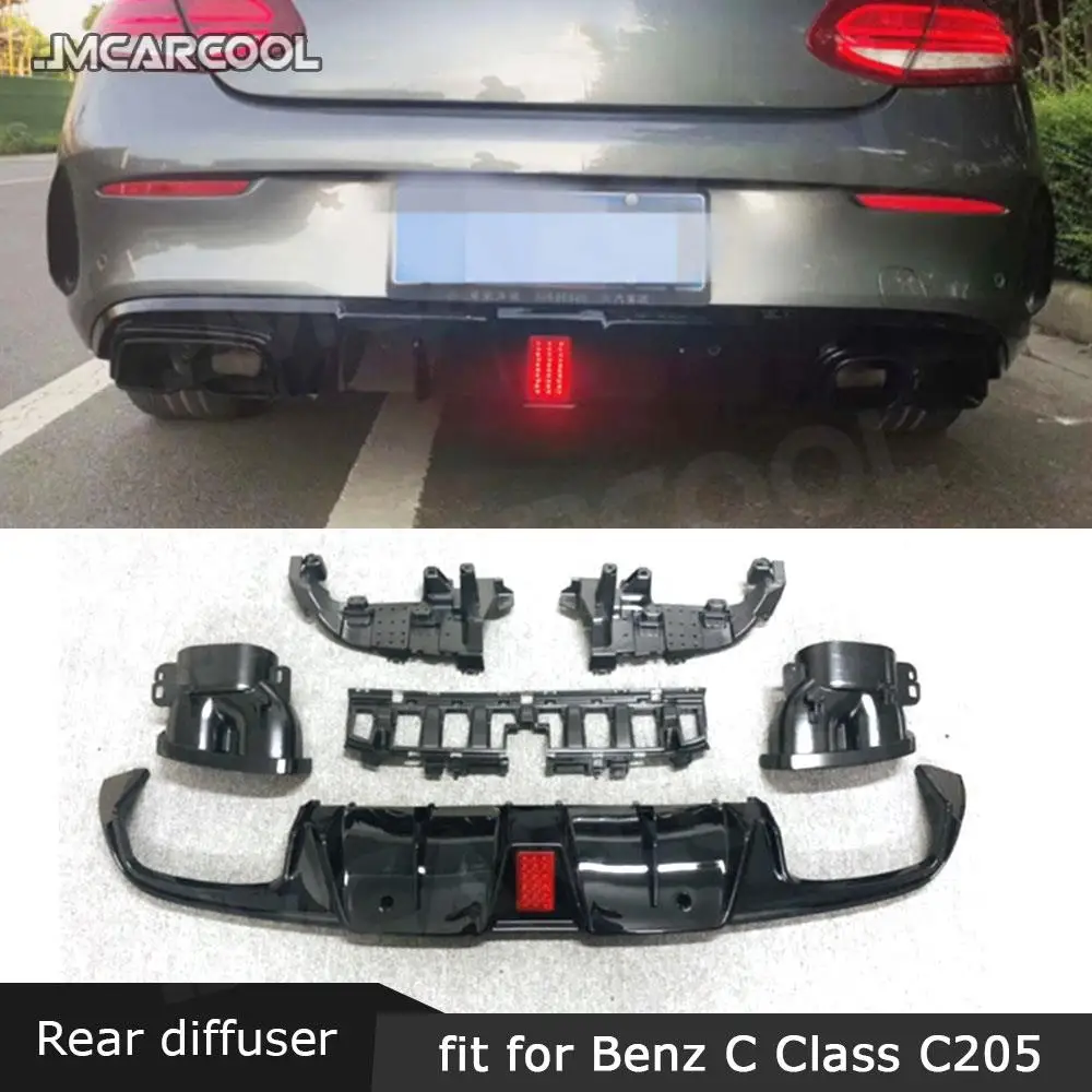 Полипропиленовый черный диффузор для заднего бампера с выхлопом для Mercedes Benz C Class C205 C63 AMG Coupe 2 двери 2015-2019 автостайлинг
Полипропиленовый черный диффузор для заднего бампера с выхлопом для Mercedes Benz C Class C205 C63 AMG Coupe 2 двери 2015-2019 автостайлинг