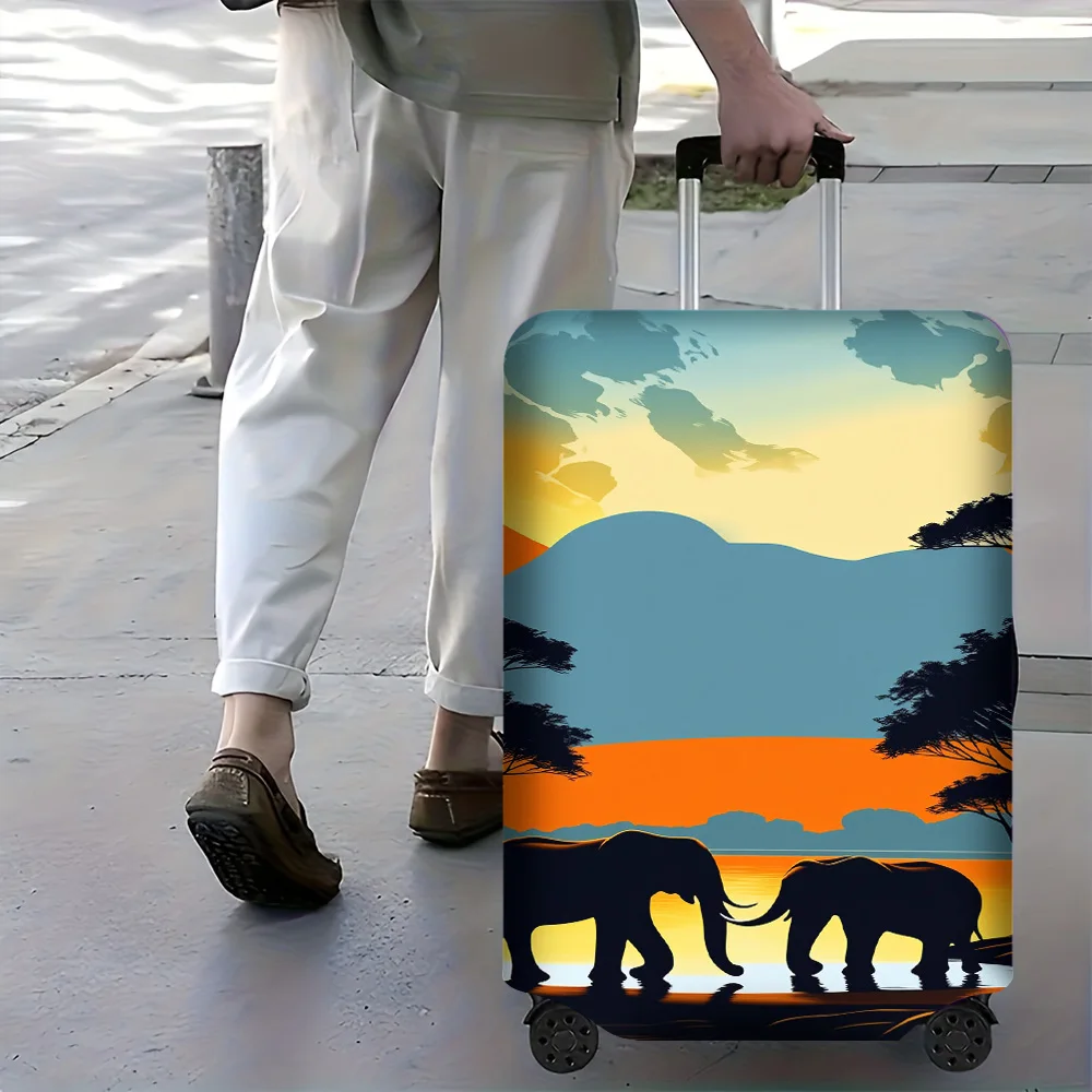 1PC Elephant Pattern luggage cover for luggage sizes 18-32 inches; dust and elastic travel accessories to effectively protect
1PC Elephant Pattern luggage cover for luggage sizes 18-32 inches; dust and elastic travel accessories to effectively protect