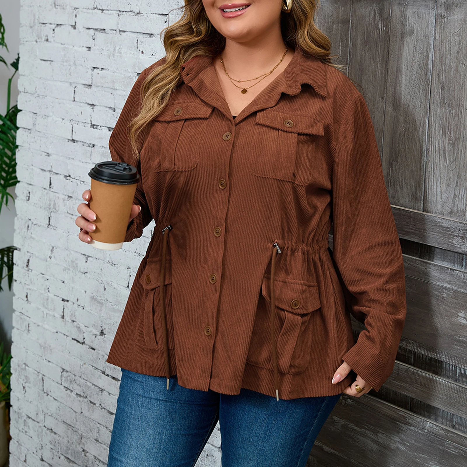 2026 весенняя модная женская повседневная куртка большого размера с длинным рукавом и отложным воротником на пуговицах, осенняя куртка больших размеров, верхняя одежда
2026 весенняя модная женская повседневная куртка большого размера с длинным рукавом и отложным воротником на пуговицах, осенняя куртка больших размеров, верхняя одежда