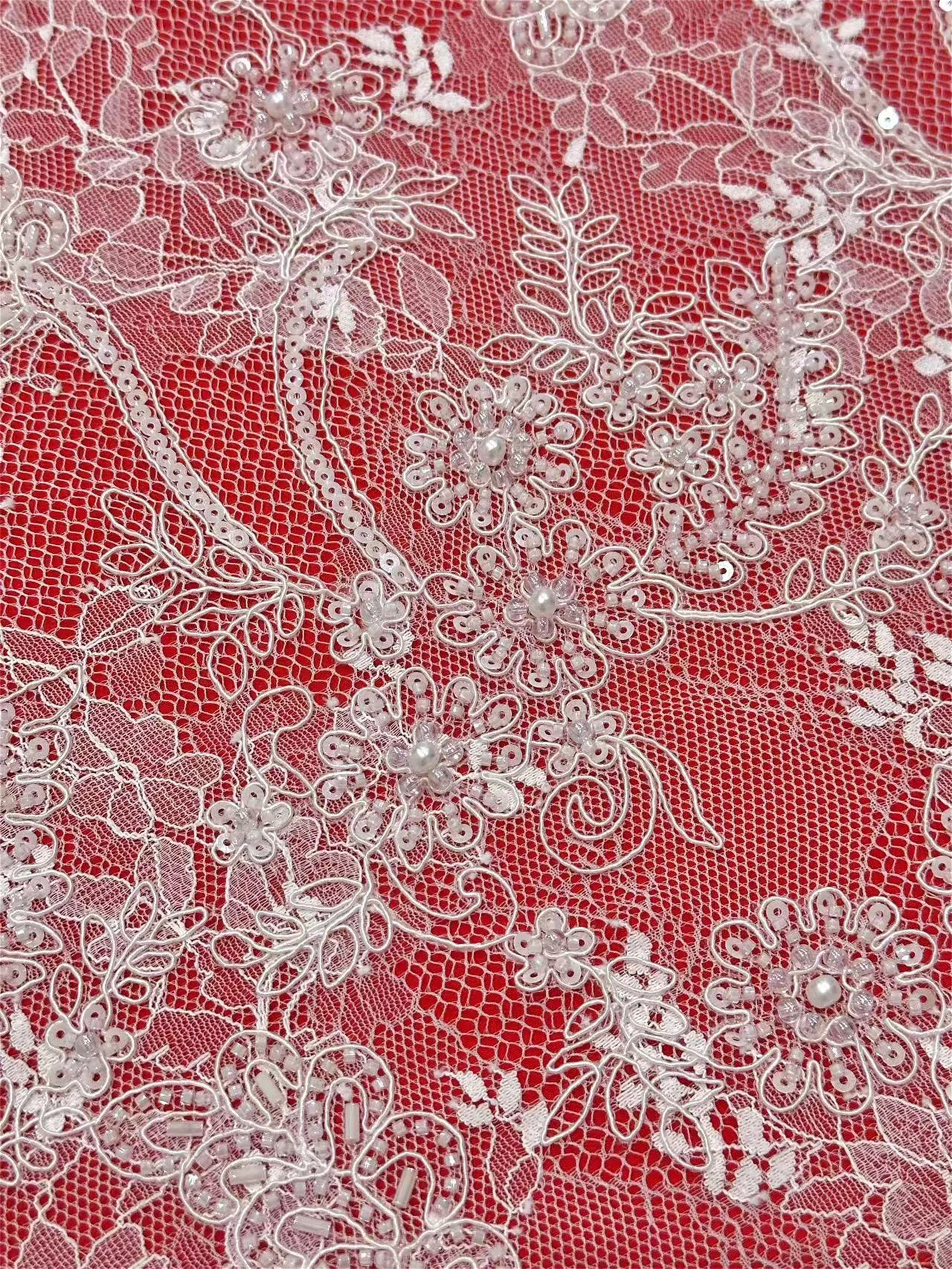 3.3Yards Mesh Lace Fabric High-end Beaded Sequins For Wedding Dress Tulle Mesh Lace Fabric Sewing Fabric
3.3Yards Mesh Lace Fabric High-end Beaded Sequins For Wedding Dress Tulle Mesh Lace Fabric Sewing Fabric