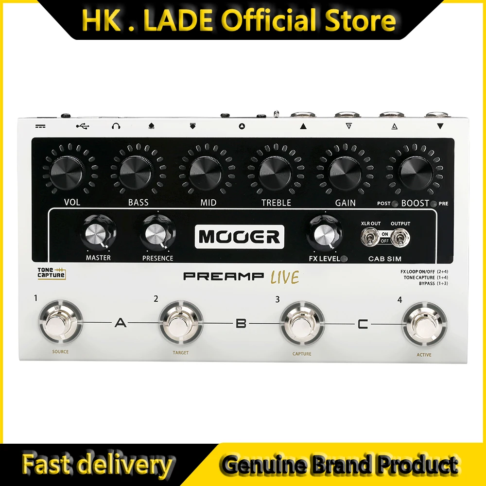 MOOER Preamp Live Digital Guitar Effect Pedal 12 Independent Preamp Channels Pre/Post Booster FX Loop Noise Gate 4 Cable Method
MOOER Preamp Live Digital Guitar Effect Pedal 12 Independent Preamp Channels Pre/Post Booster FX Loop Noise Gate 4 Cable Method