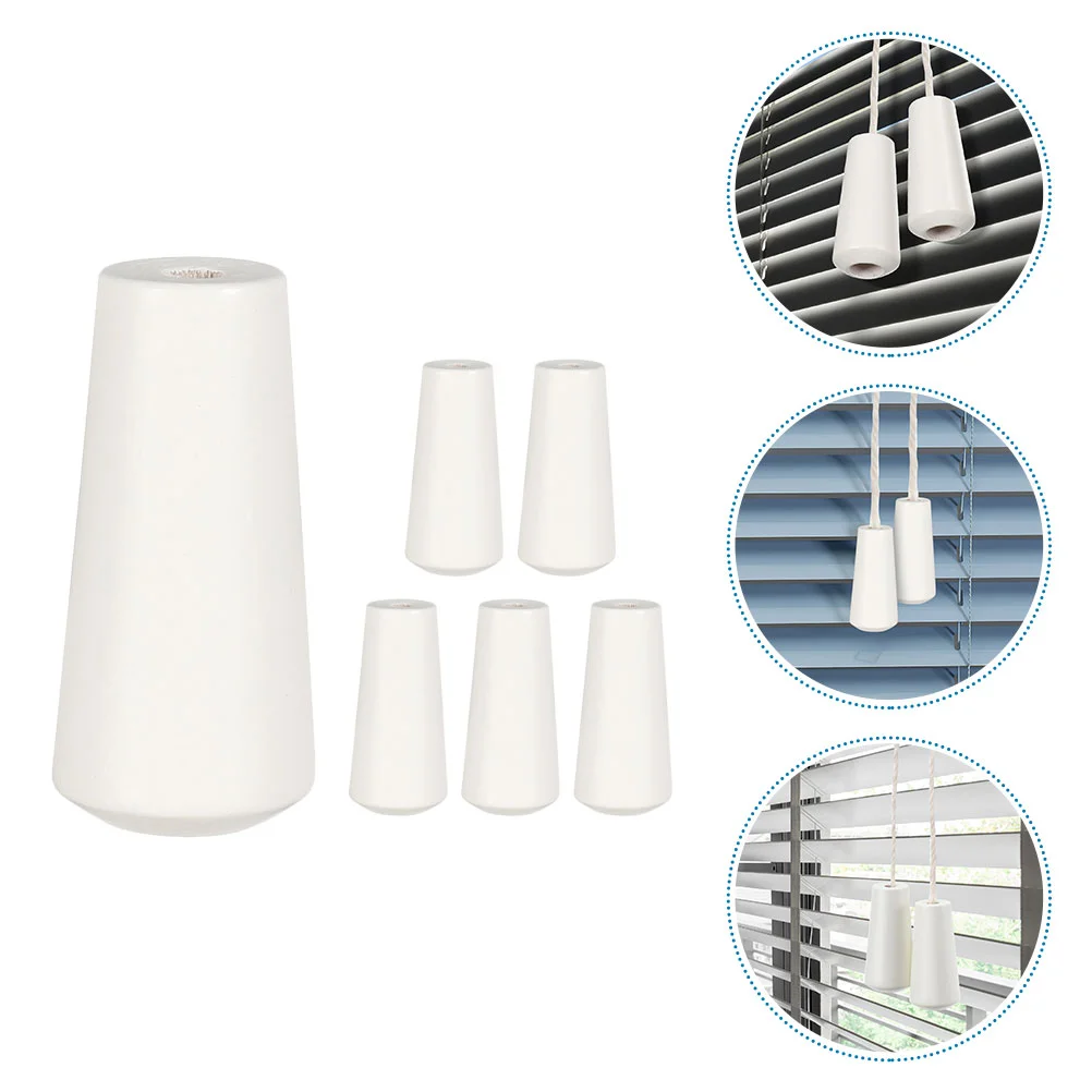 6 Pcs Roller Pendant Blind Cord Tassels Knobs Household White Wood Blinds Holder
6 Pcs Roller Pendant Blind Cord Tassels Knobs Household White Wood Blinds Holder