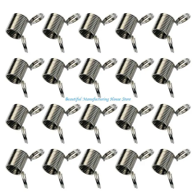 E56A Pack of 20 Handy Jewelry Making Tool Stringing Beads Stopping Spring End Fasteners Alloy Material Perfect for Bracelets
E56A Pack of 20 Handy Jewelry Making Tool Stringing Beads Stopping Spring End Fasteners Alloy Material Perfect for Bracelets