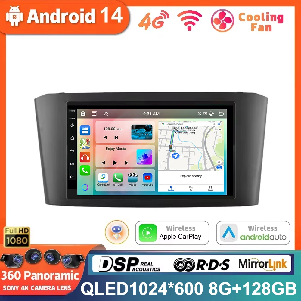 Беспроводное автомобильное радио Carplay Android Auto для Toyota Avensis 2002, 2003, 2004, 2005, 2006, 2007, 2008, GPS, Android 14, авторадио 4G-LTE
Беспроводное автомобильное радио Carplay Android Auto для Toyota Avensis 2002, 2003, 2004, 2005, 2006, 2007, 2008, GPS, Android 14, авторадио 4G-LTE